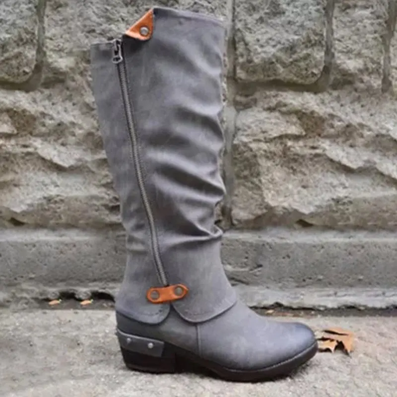 VIP Leather Women Boots Winter with Snow Female Work Casual Shoes Sneaker High Top Rubber Mid-Calf | Обувь