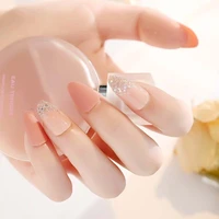 24pcs false nail artificial tips loose powder complexion full cover for designed fake nails sharp long press on nails art tips