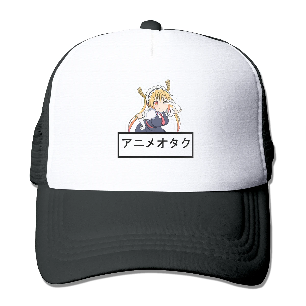 

Бейсболка Miss Kobayashi's Dragon Maid Saikawa Riko, забавные головные уборы для манги Otaku, черная сетчатая бейсболка, Снэпбэк Кепка для улицы Kpop