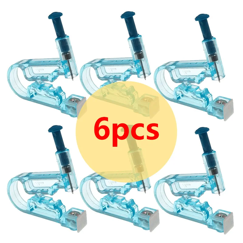 

1/2/6pcs Disposable Sterile Ear Piercers Ear Nose Lip Piercing Gun Safety Stainless Steel Ear Piercer Body Piercing Tools