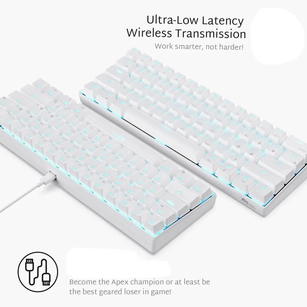 

RK61 Professional Backlight Keyboard Ergonomic USB Wired Gamer LED Gaming Gamer Mechanical Feeling Keyboard For PC Computer