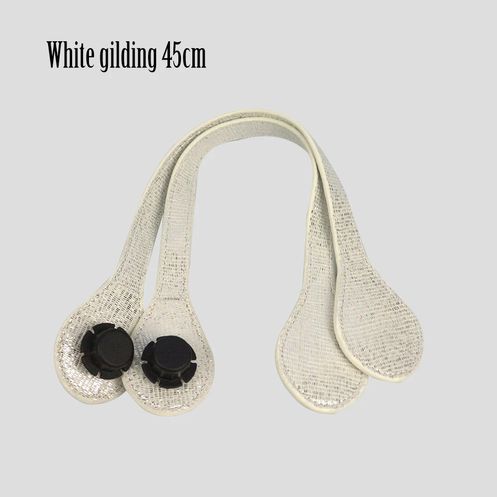 white gilding 45 Tanqu, новинка, длинные, короткие, каплевидные, позолоченные, с ручкой по краям, с d-образной пряжкой, с круглым концом, ручки из искусственной кожи для OBag для EVA O Bag - Цвет: white gilding 45