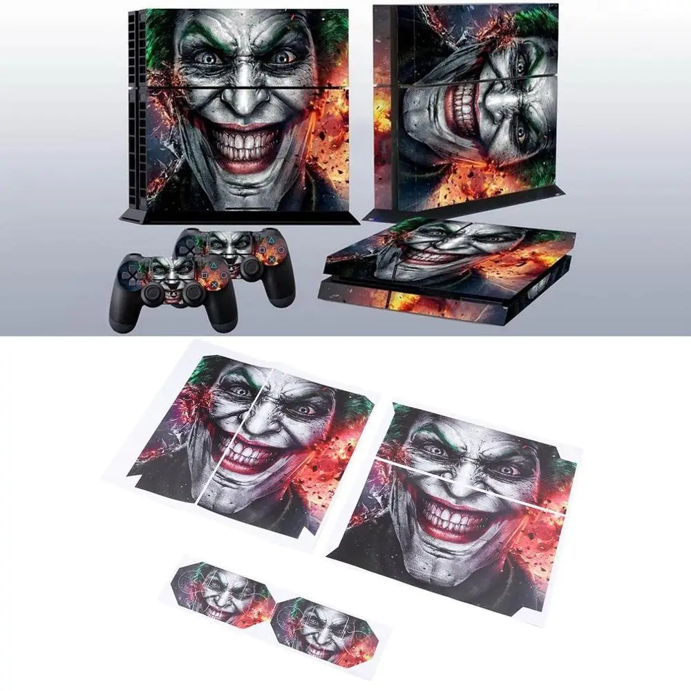 1 комплект наклеек Joker Vinly Skin клоун наклейки на геймпады для Sony PS4 PlayStation 4 и 2 скины