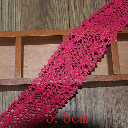 5 yard 5 ярдов хлопок кружево кружевная ткань DIY Хлопок Вязание крючком кружевной пояс плетение декоративная ткань материал: хлопок - Цвет: 5 yard