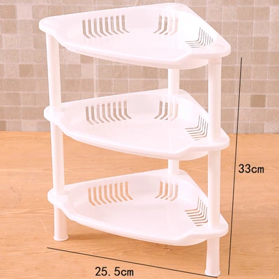 3Layers-white Bathroom Shelf Organizer Corner Shelf Caddy Bathroom Plastic Corner Shelf Shower Storage Shampoo Holder Kitchen Storage Rack - Цвет: 3Layers-white