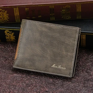 

wallet for men PU leather wallet short vintage Purses Credit Card Holder thin Wallets Business Male billeteras for documents