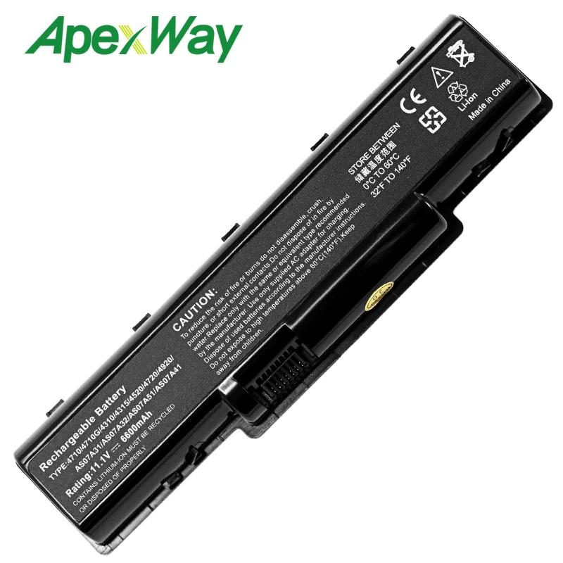 Аккумулятор для ноутбука Acer AS07A31 AS07A32 AS07A51 Aspire 2930 2930G 2930Z 4220 4230 4235 4240 4310 4315 4320 4710 4710G