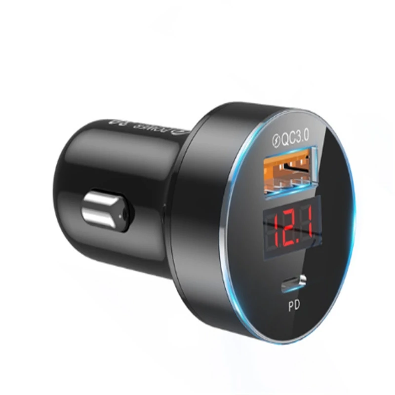 

Dual Port Quick Charge 36W QC3.0 PD USB C Car Charger Fast Charging Adapter