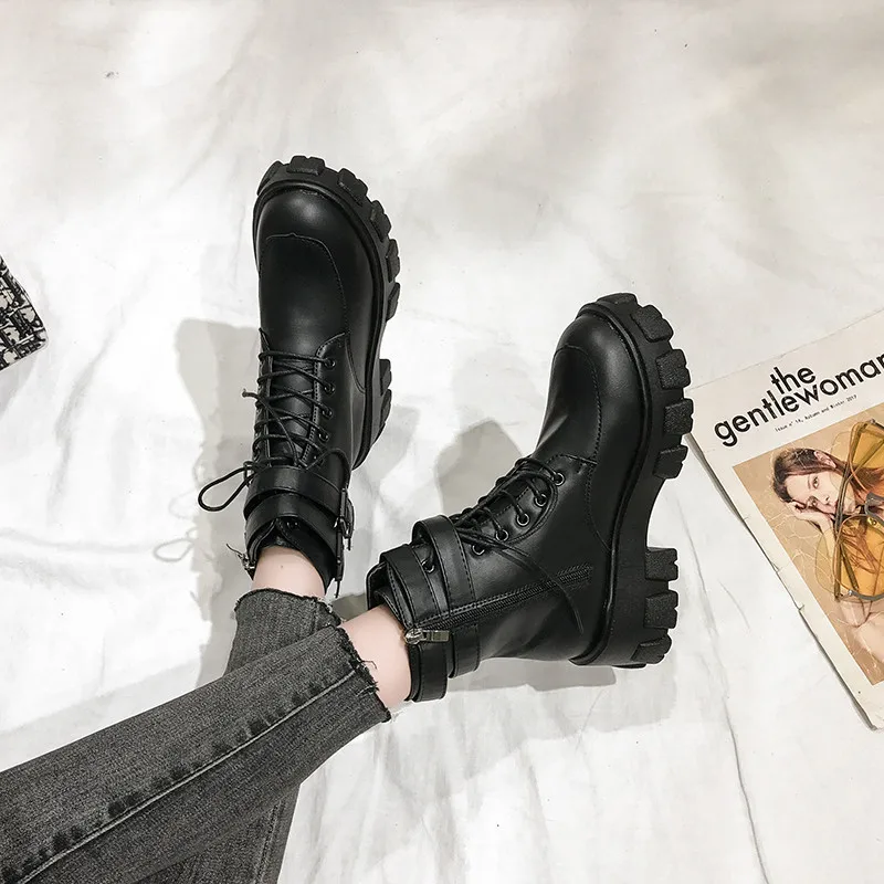 

White Mid-Calf Boots Shoes Winter Footwear Round Toe Luxury Designer Boots-Women Low Mid Calf 2020 Fashion Lolita Rubber