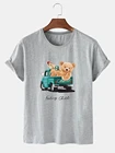 Индивидуальная модная летняя Милая повседневная женская футболка с принтом Мишки Тедди и коротким рукавом DX100624