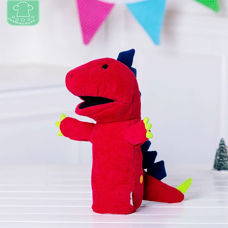 

32CM Triceratops Tyrannosaurus Rex Dinosaur Animal Hand Puppet Cartoon Plush Toys Baby Doll Toy for Children Kid Educational
