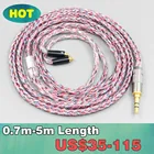 16 Core с серебряным OCC из бескислородной меди, Смешанная плетеный кабель для AKG N5005 N30 N40 MMCX Sennheiser IE300 IE900 наушники LN007560