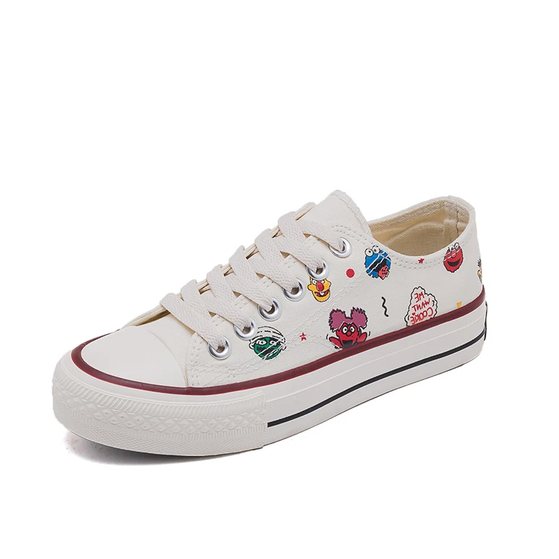 

Unicorn canvas shoes 2021 female students autumn new Korean style small white shoes women's hand painted graffiti fashion shoes