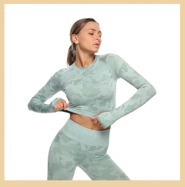 

Women 2pcs Seamless Yoga Set Sport Suit gym clothes sports bra pantalones yoga pants with pockets fitness Wear Suit FitnessSets