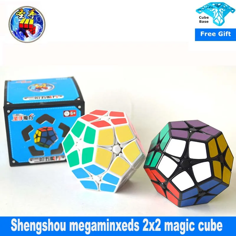 Shengshou megaminxeds Волшебные кубики 2x2 Скорость куб stickerless Профессиональный 12 Сторон