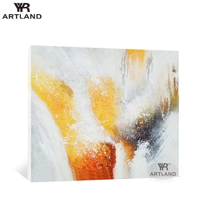 Современный ручной работы Абстрактные цветные холщовые обои с масляной