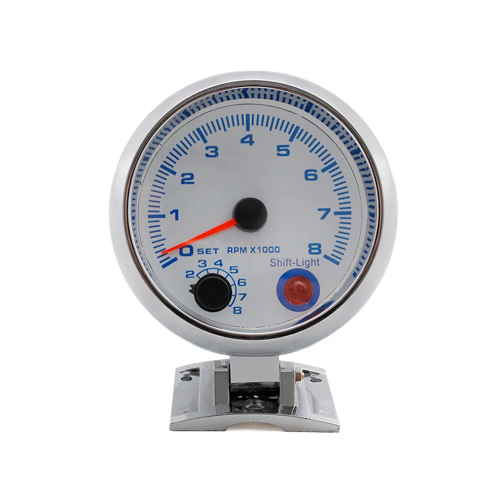 

Auto Car Tachometer Tacho Gauge 0~8000 RPM Meter 2" 52mm Universal Car Motor White Led Meter Pointer RPM 12V Gasoline