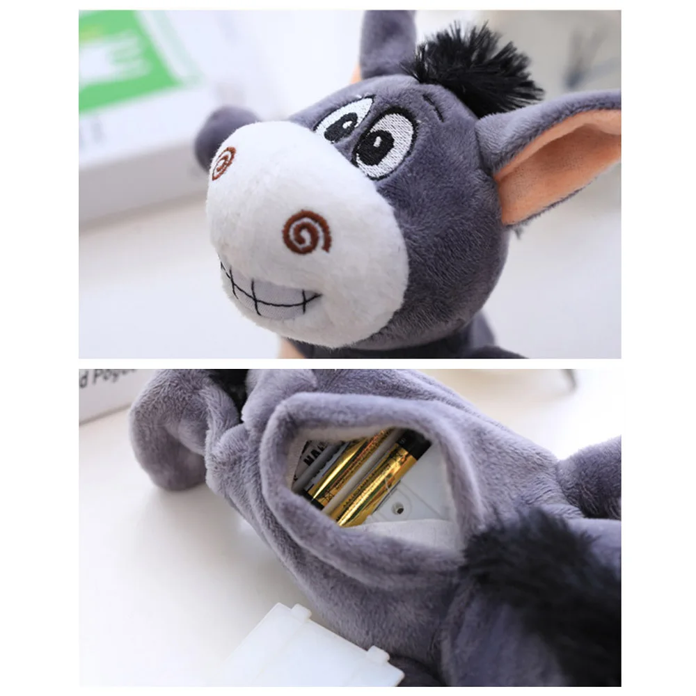 Электронные говорящие коровы Ослик плюшевая игрушка милый говорить музыка и