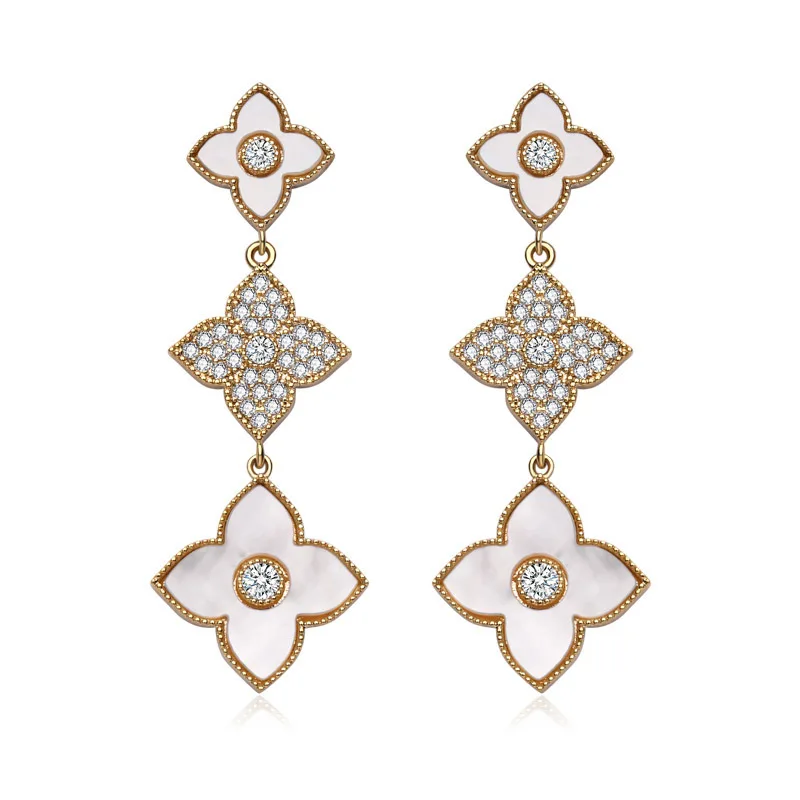 

New Style Fashion Simple Elegant Lucky Tassels Petal Gift Party Wedding Banquet WOMEN'S Jewelry Earrings 2021