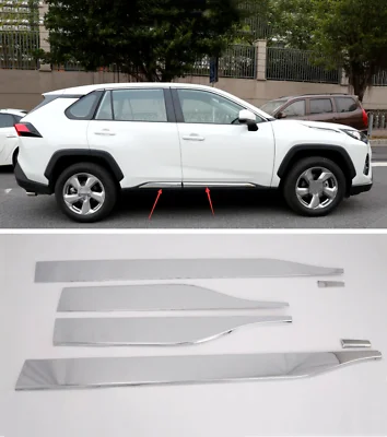 

ABS Chrome Body Side Door Molding Protector Trim 6pcs For Toyota RAV4 2019-2021