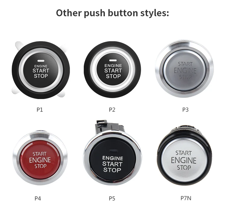 Easyguard Smart key keyless go car alarm system remote engine start push button start touch password entry DC12V