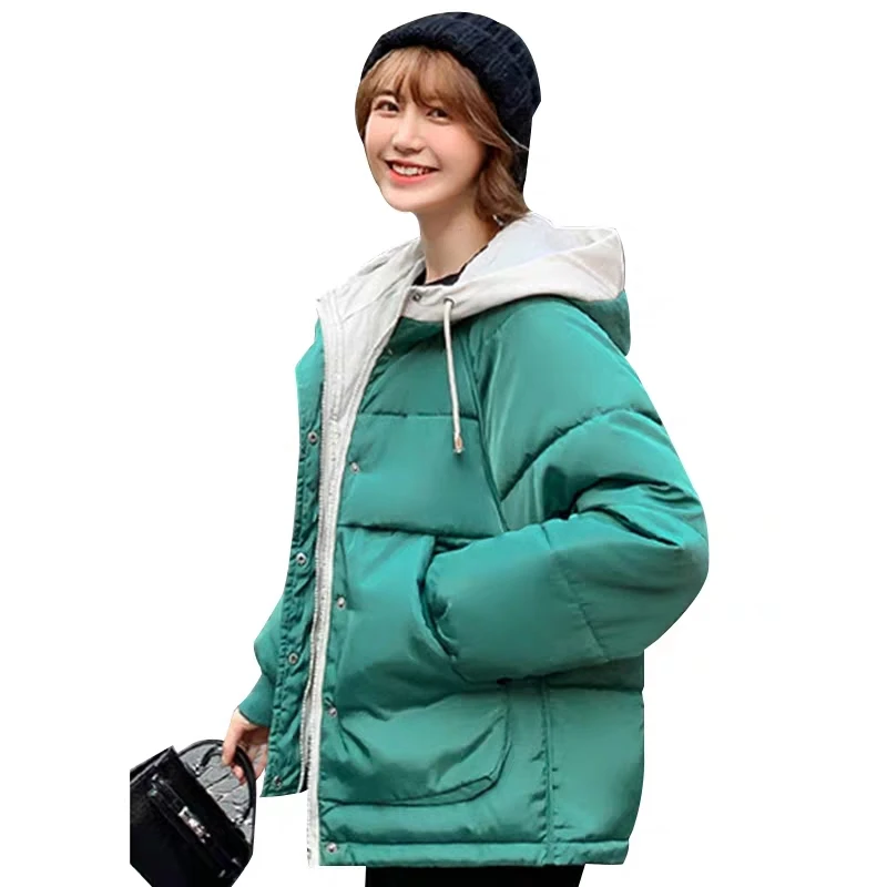 Зимний пуховик с длинными рукавами хлопок 2019 Корейская версия короткий отрезок