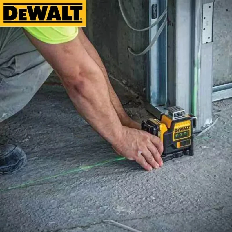 Лазерный уровень DEWALT DW089LG12 зеленый лазер с автоматическим выравниванием на 360