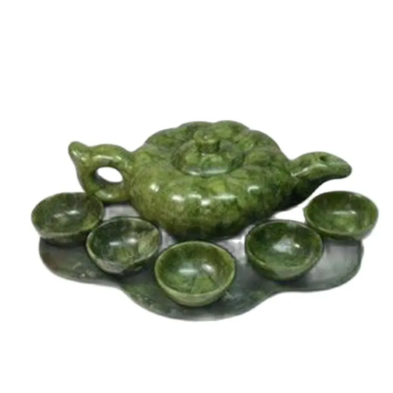 

Китайский кулон из натурального нефрита тыквы чайный набор кунг-фу, здравоохранение, чашка для офиса,