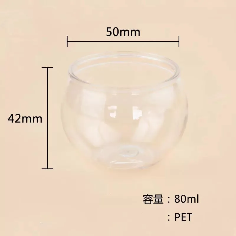 25 шт мусс десертные чашки круглые пластиковые для пудинга одноразовые вечерние