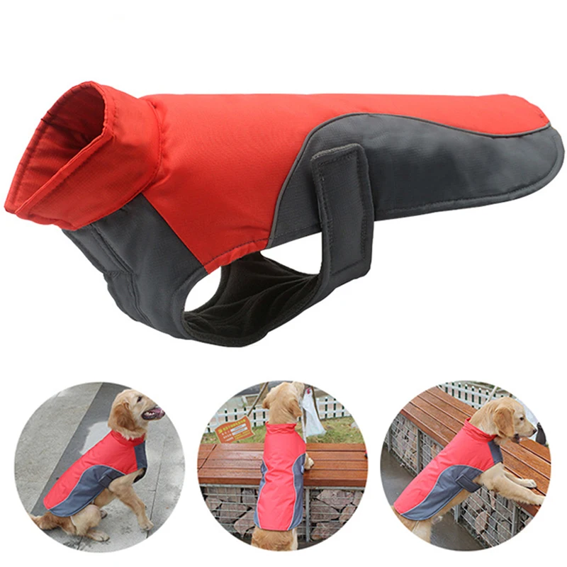 

Одежда для домашних животных, зимняя ткань Оксфорд, одежда для собак, Теплая Флисовая одежда для домашних животных, подходит для повседневн...