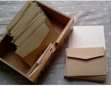 (10 Pieces/lot) 7*10cm Vintage Kraft Paper Envelopes Mini Greeting Card Membership | Канцтовары для офиса и дома