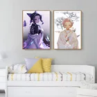 Плакат Demon Slayer, искусство, Декор для дома, качественная Картина на холсте, Сейлор Мун, японская мультипликационная картина для детской комнаты, дивана
