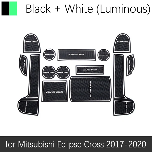 White Luminous Противоскользящие резиновые чашки подушки Салонные подложки для Mitsubishi Eclipse Cross автомобильные аксессуары наклейки, телефоны, и так далее - Название цвета: White Luminous