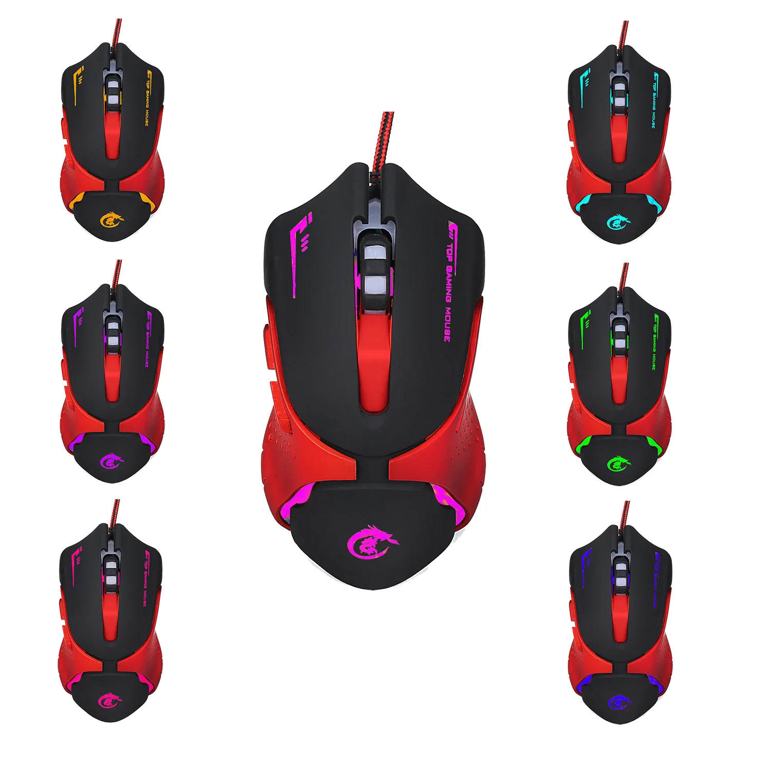 professional gaming mouse wired computer mouse 3200 dpi 6 buttons four speed fast mouse ergonomic optical mouse for laptop pc free global shipping
