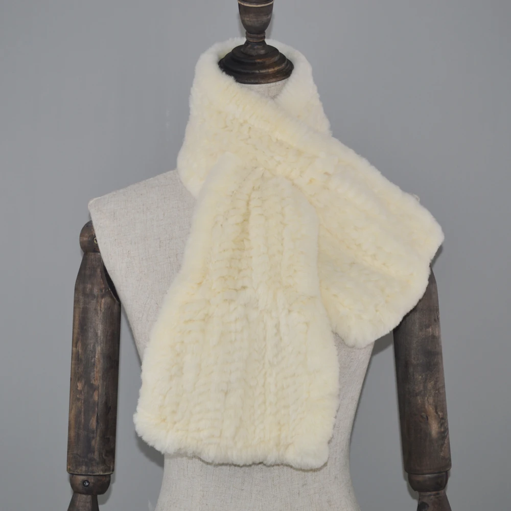 2020 оптом и в розницу новый Для женщин Настоящий мех кролика шарф 100% Рекс теплая