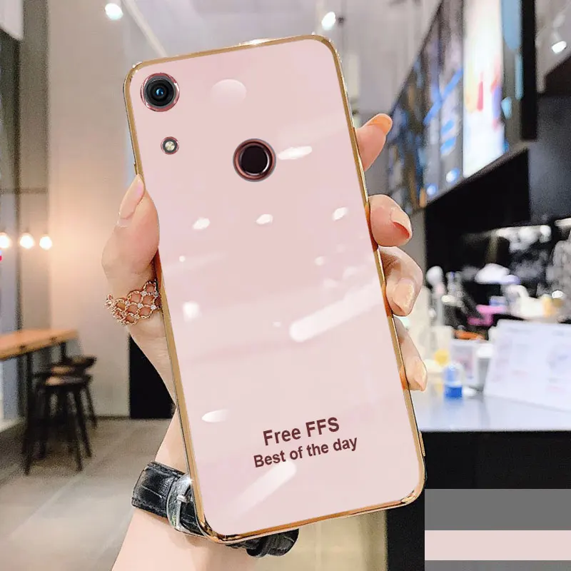 Luxury Silicone Case For Huawei Y6 2019 phone Case For Huawei Y6S Cover Shockproof Stand Holder Case Huawei Y6 2019 Y6S