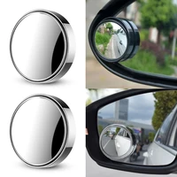 2pcs driving blind spot mirror 2 round car convex mirror 360 degree adjustable wideangle fogless rear view mirror self adhesive