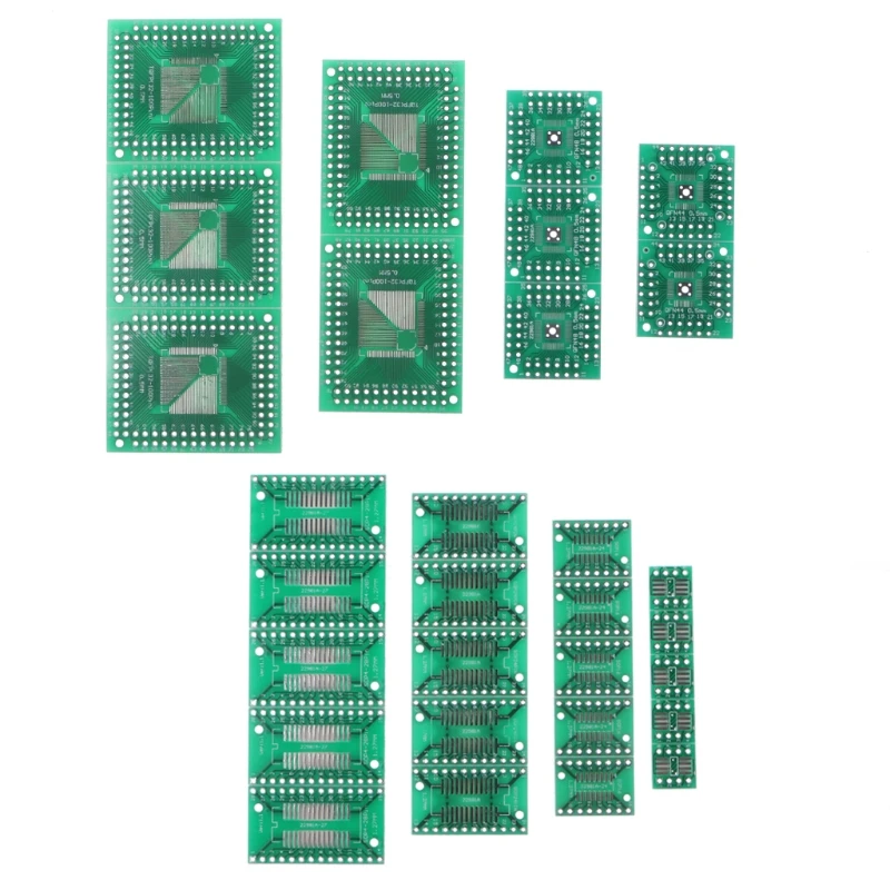 

30 Pcs PCB Board Kit SMD To DIP Adapter Converter FQFP32-100 QFN48 SOP8 16 24 28 W3JB
