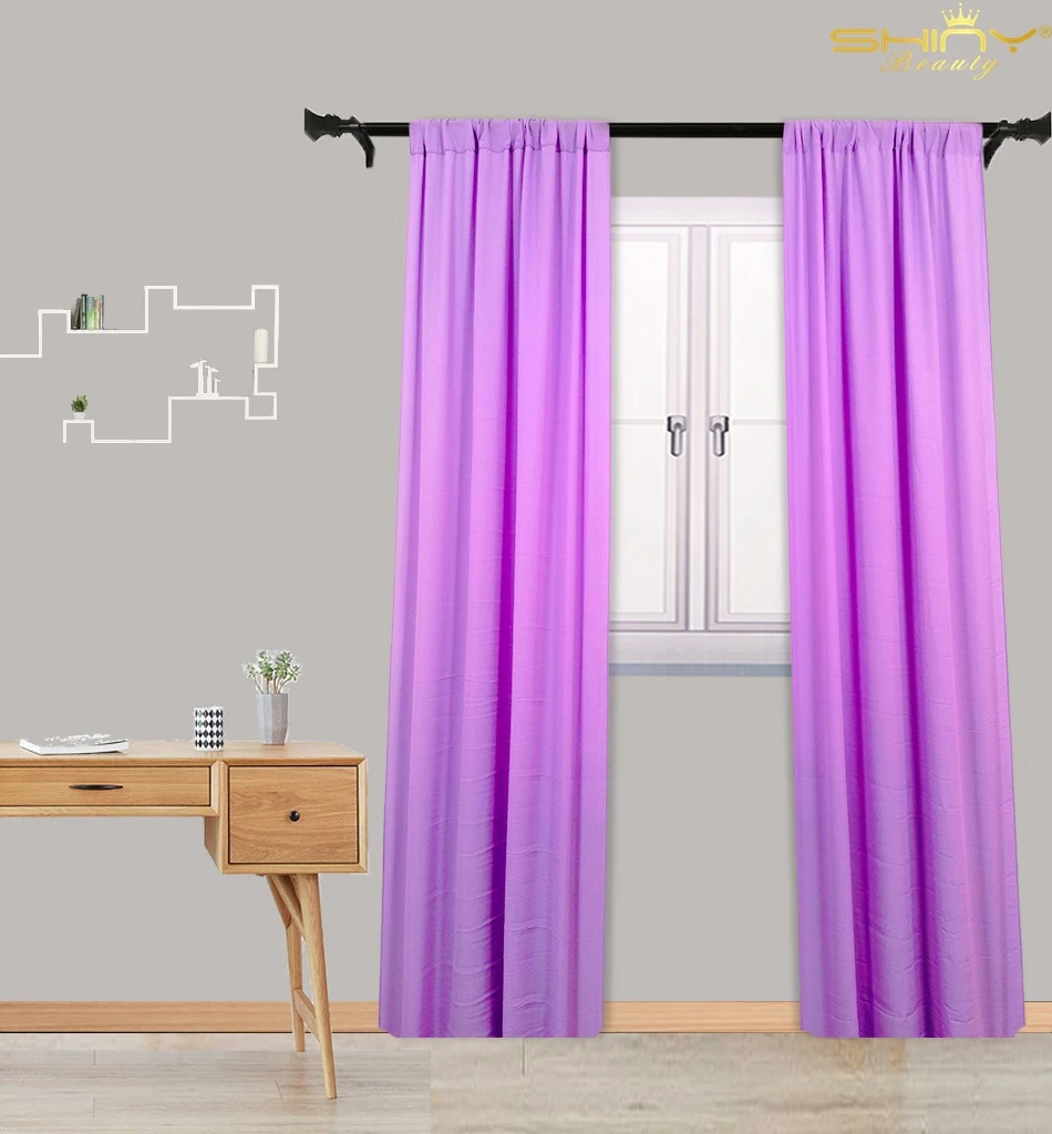Lavender-1 panel Бордовая прозрачная занавеска на окно 29x96 дюймов, 1 панель, бордовые шифоновые занавески для гостиной, тюль, шифон, Backdrop-M190919 - Цвет: Lavender-1 panel