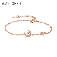 scalloped trendy cupids arrow charm bracelet for women guardian love series girls fashion jewelry pulseras mujer
