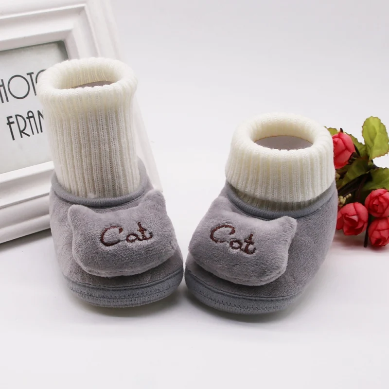 BoysNewborn/Обувь для маленьких девочек 0 18 месяцев зимние ботинки малышей теплая