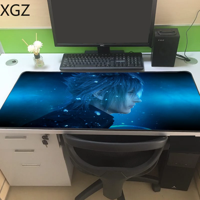 Большой коврик для мыши XGZ мальчиков на синем и черном фоне игровой с застежкой по