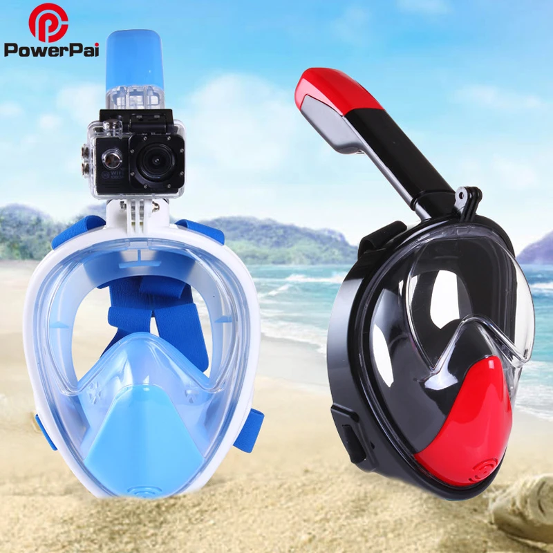 

Маска для подводного плавания на все лицо, противотуманная маска для дайвинга с аквалангом для Gopro, Бесплатная сухая дыхающая маска для подводной охоты mergulho buceo