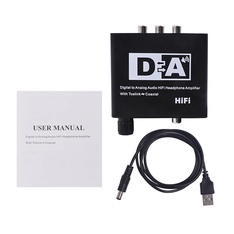 Hi Fi цифро аналоговый аудиоконвертер DAC Amp RCA 3 5 мм усилитель для наушников Toslink