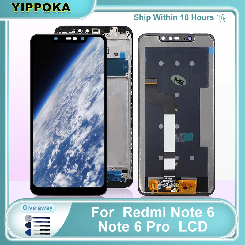 

6.26" For Xiaomi Redmi Note 6 LCD Display Touch Screen Digitizer Assembly For Redmi Note 6 Pro LCD Display Screen Replacement