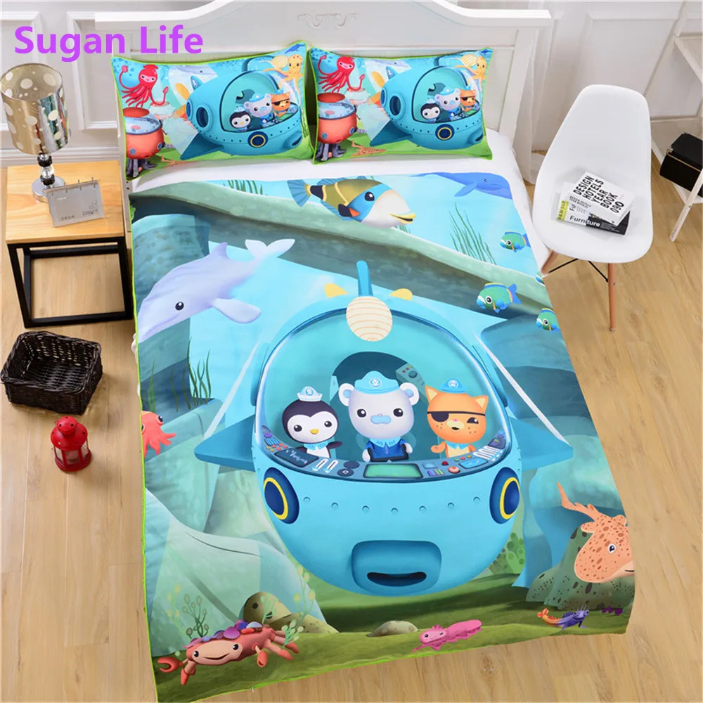 

Новая мультяшная синяя подводная лодка, маленькая колонна, 3D печать, затемнение для окна, гостиной, постельного белья, комнаты, отеля, офиса, ...