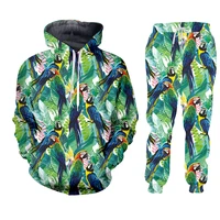 3d print suits men sets animal bird parrot film clown funny harajuku winter unisex 3d tracksuit jacket sweatsuit zip hoodies
