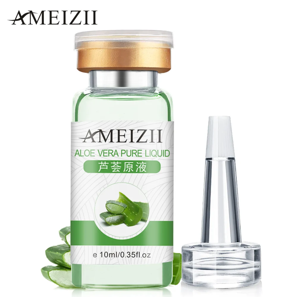 

Aloe Vera Face Serum Hyaluronic Acid Essence Hydrating Moisturizing Acne Treatment Anti-aging Brightening Firming Skin Care 10ml