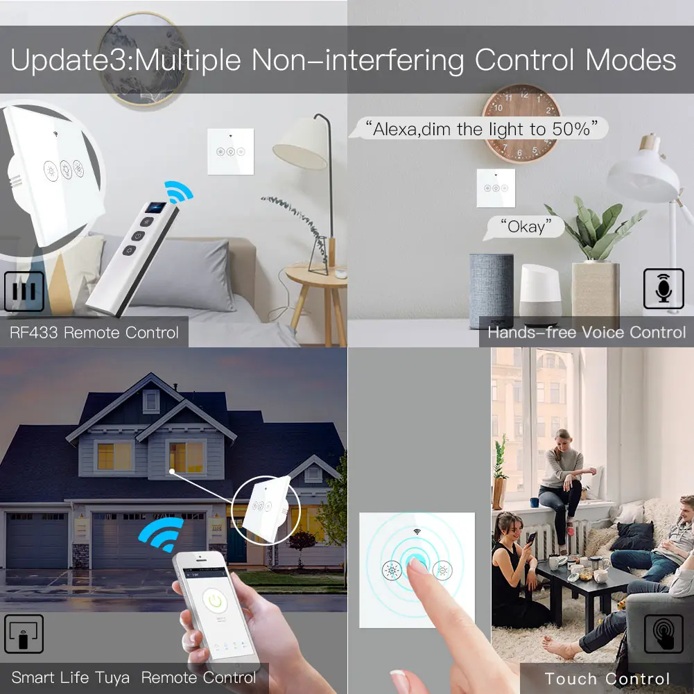 Умный регулятор светильник Wi Fi RF переключатель с дистанционным управлением