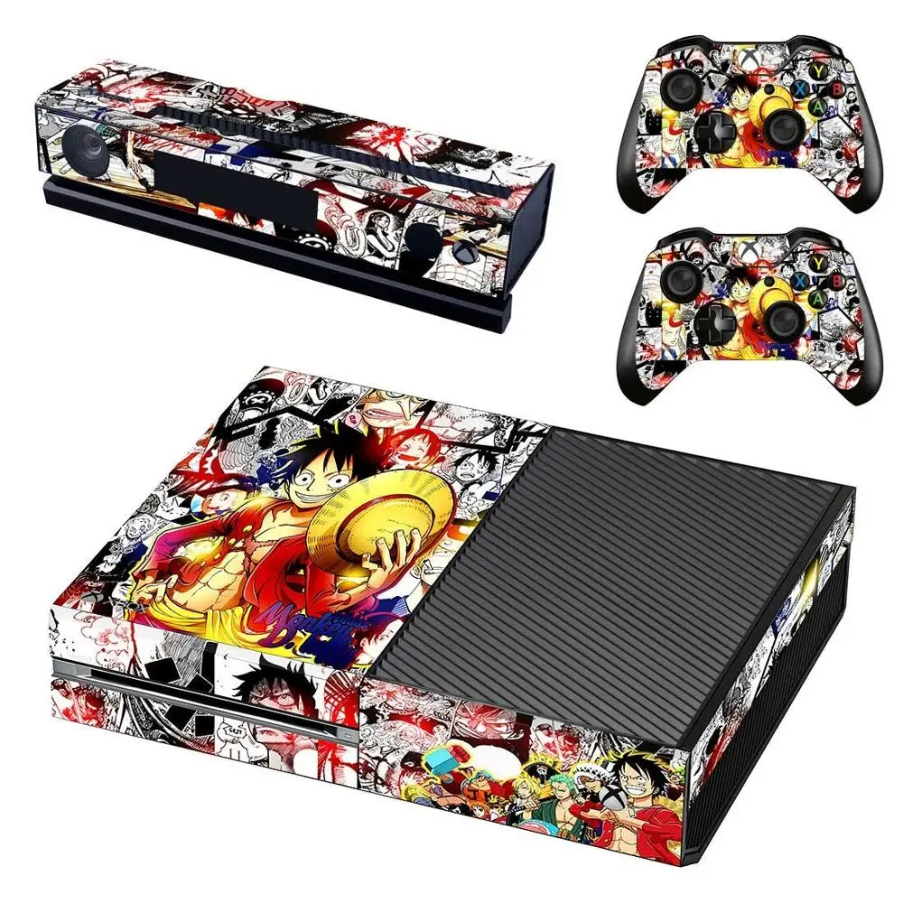 Аниме One Piece Luffy Skin Sticker Decal полное покрытие для консоли Xbox Kinect и 2 контроллеров Skins s |